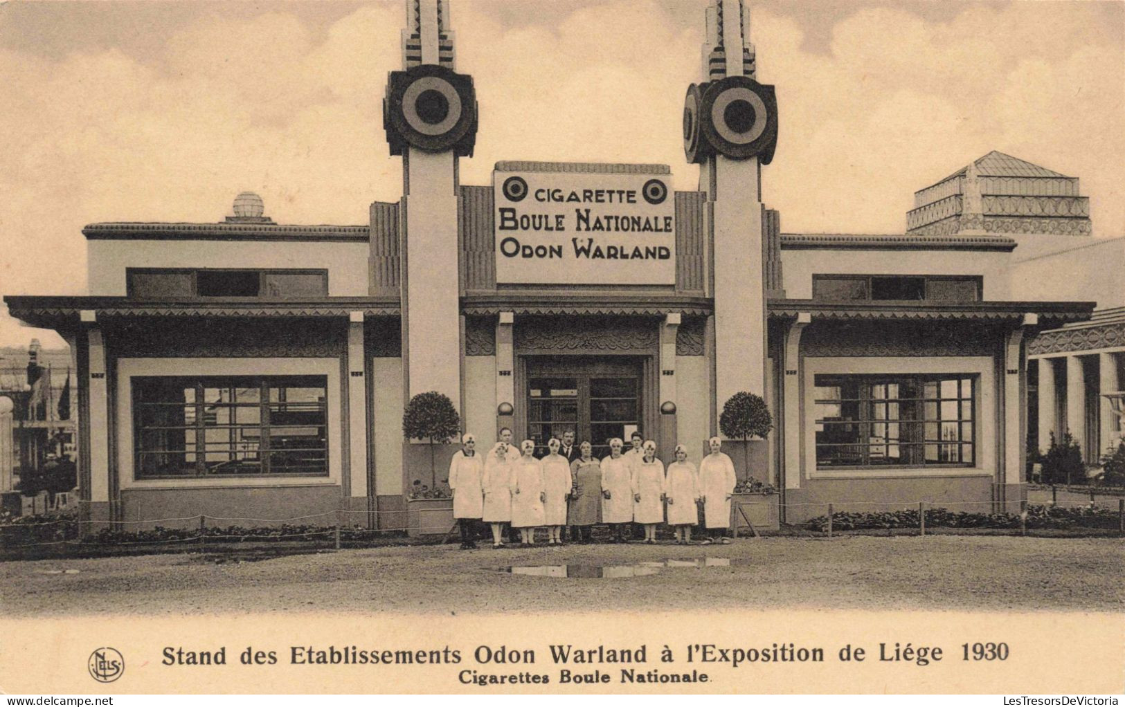 BELGIQUE - Liège - Stand Des Etablissements Odon Warland - Cigarettes Boules Nationales -  Carte Postale Ancienne - Liege