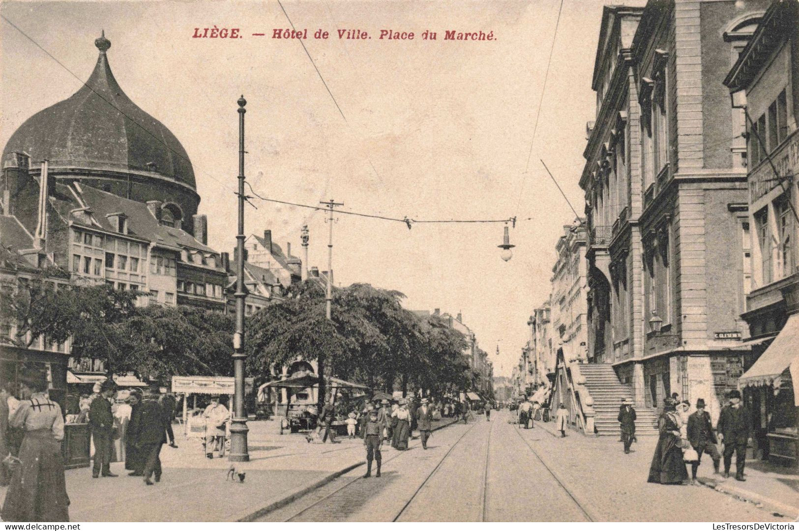 BELGIQUE - Liège - Hôtel De Ville - Place Du Marché -  Carte Postale Ancienne - Liège