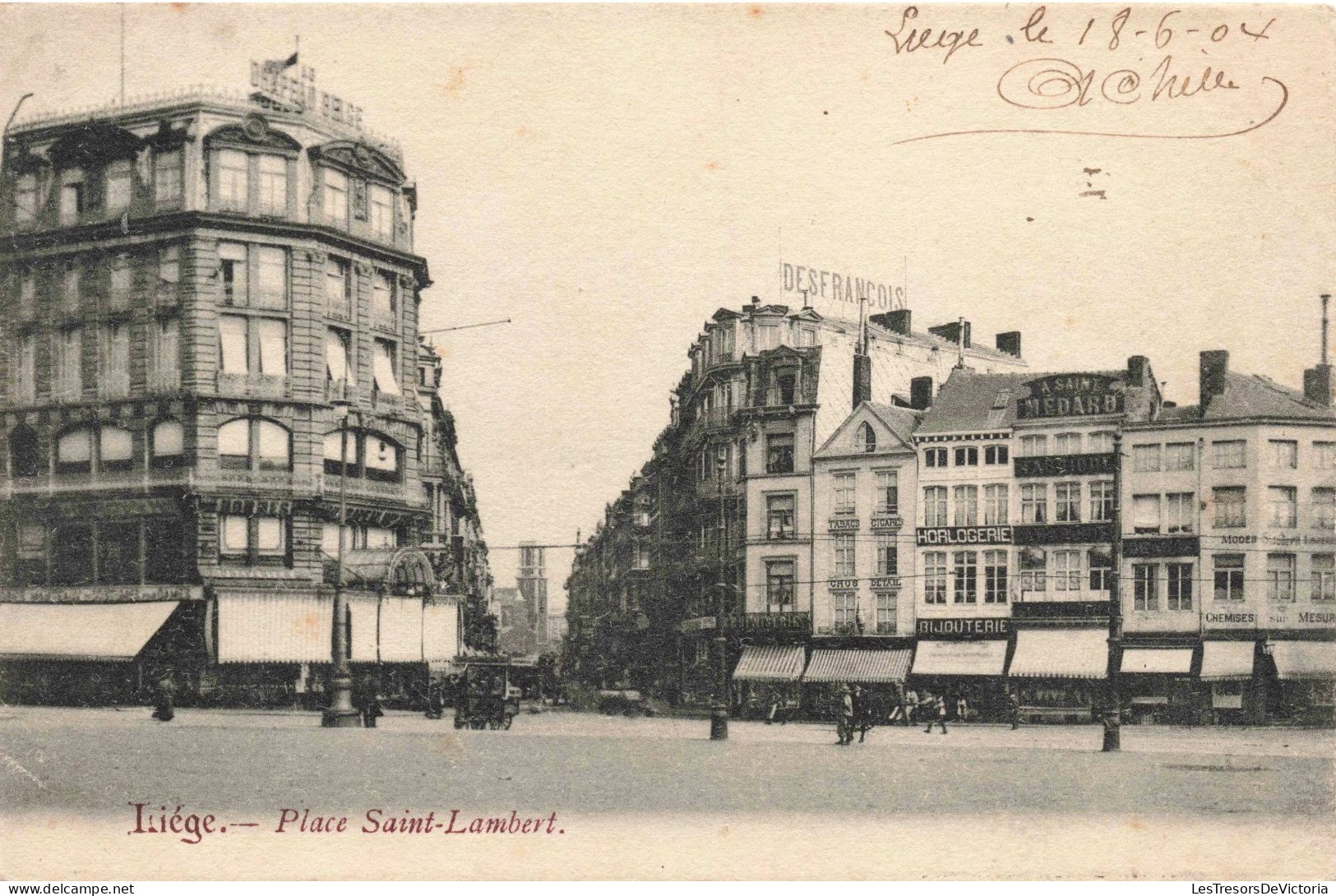 BELGIQUE - Liège - Place Saint Lambert -  Carte Postale Ancienne - Liege