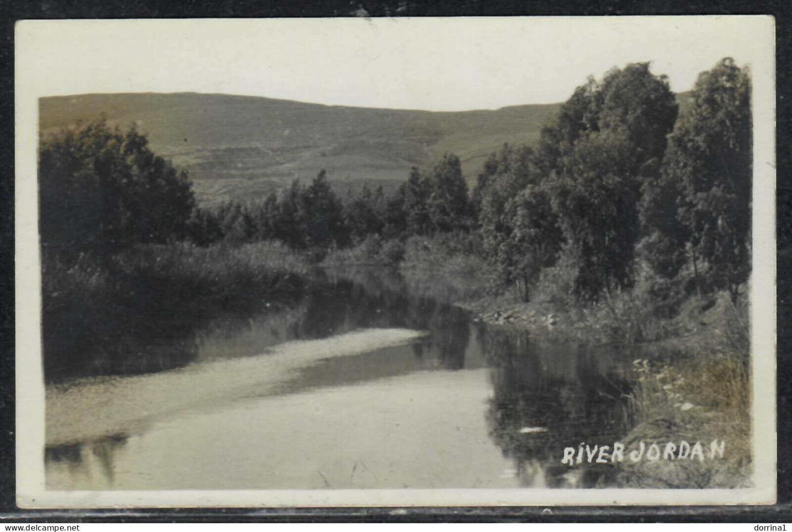 River Jordan - Israel Palestine B/w Photo Postcard - Palestine