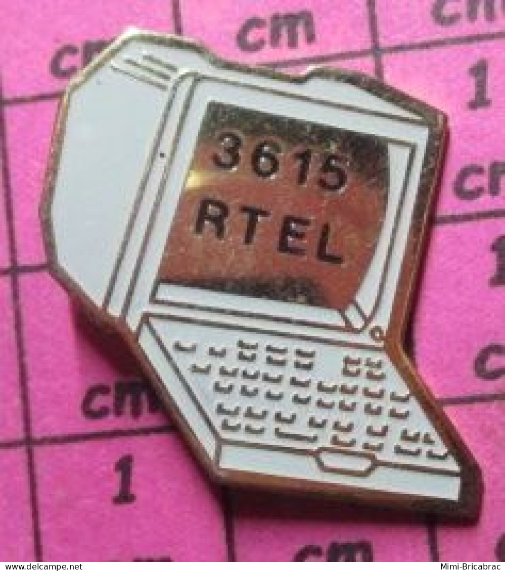 516B Pin's Pins / Beau Et Rare / INFORMATIQUE / MINITEL 3615 RTEL - Informática