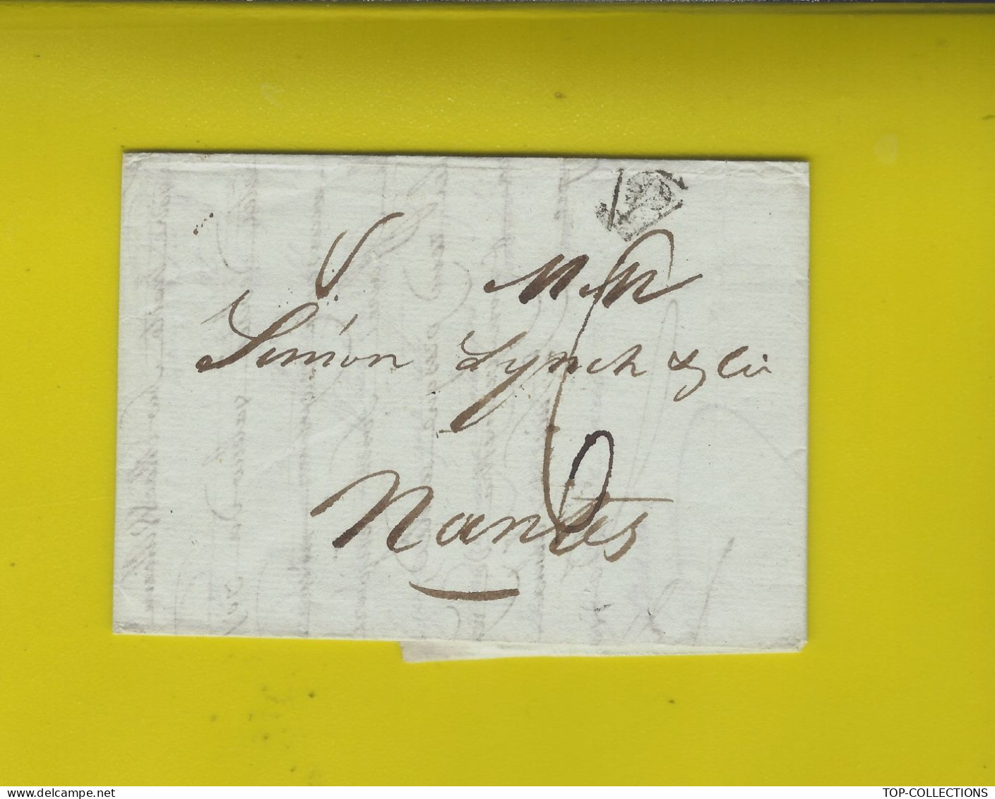 1803 LETTRE FINANCE BANQUE  Paris Pour Simon Lynch Consul  Etats Unis Amérique à Nantes RARE V.HISTORIQUE - 1800 – 1899