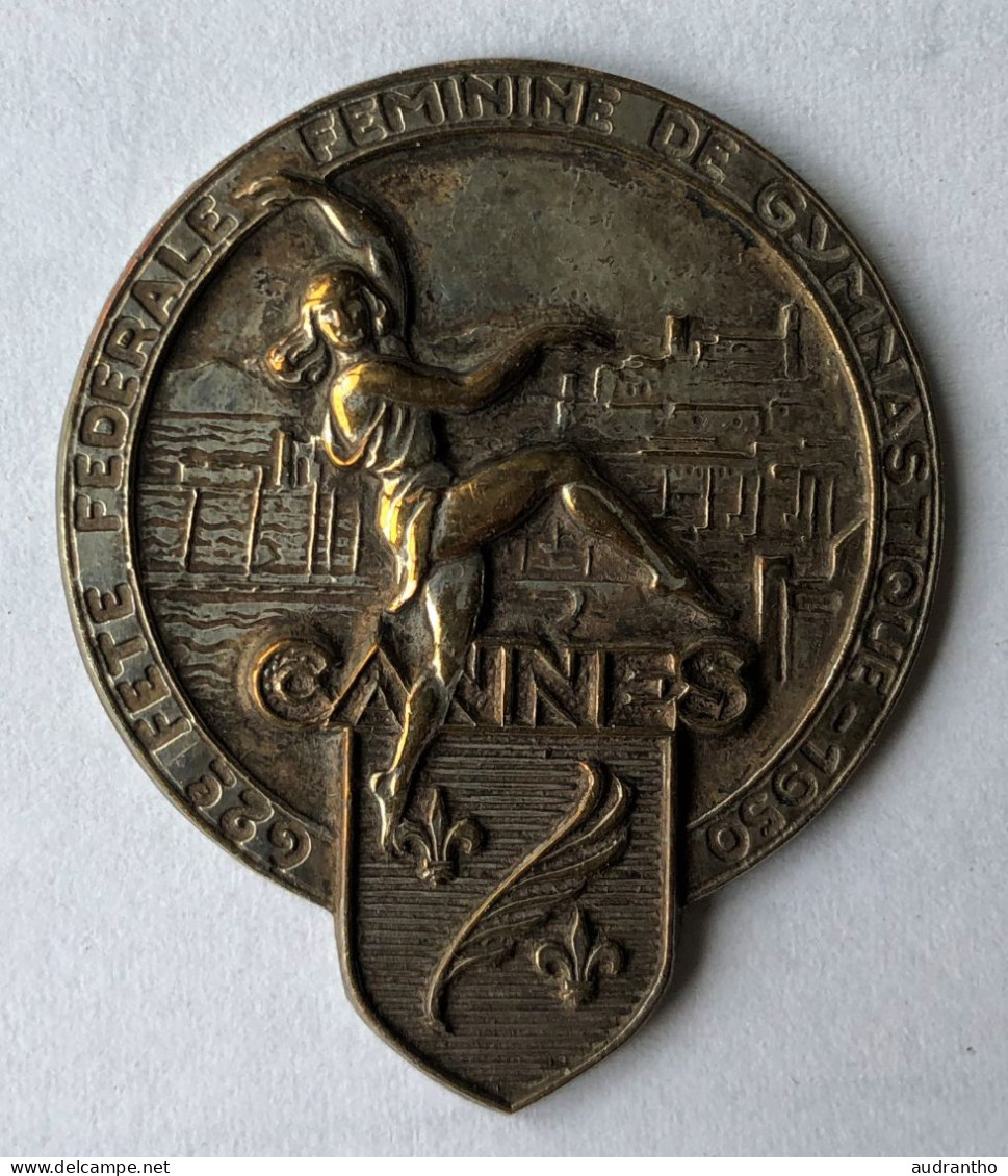 Ancienne Broche - 62e Fête Fédérale Féminine De Gymnastique 1950 - CANNES - DRAGO - Gymnastik