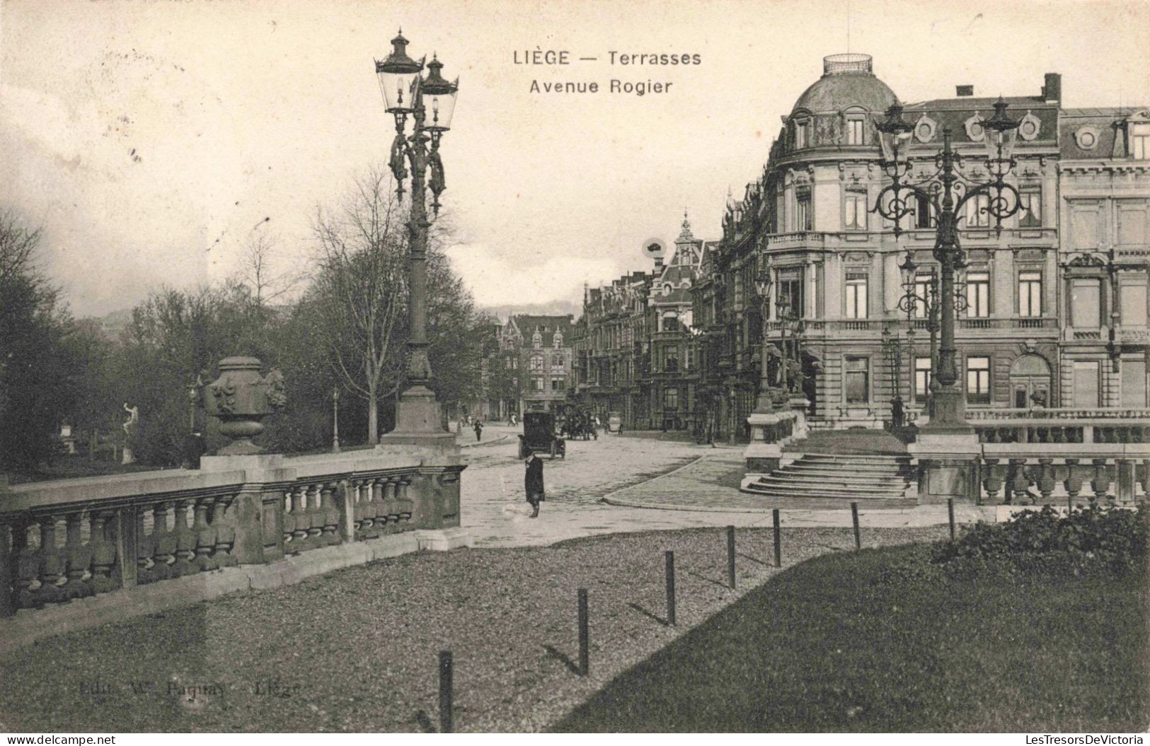 BELGIQUE - Liège - Terrasses - Avenue Rogier -  Carte Postale Ancienne - Liège