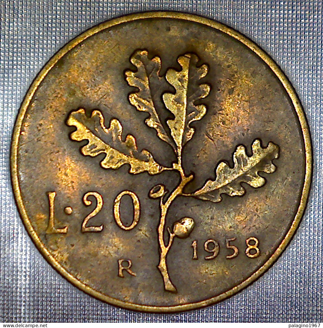 REPUBBLICA ITALIANA 20 Lire Ramo Di Quercia 1958 BB  - 20 Lire