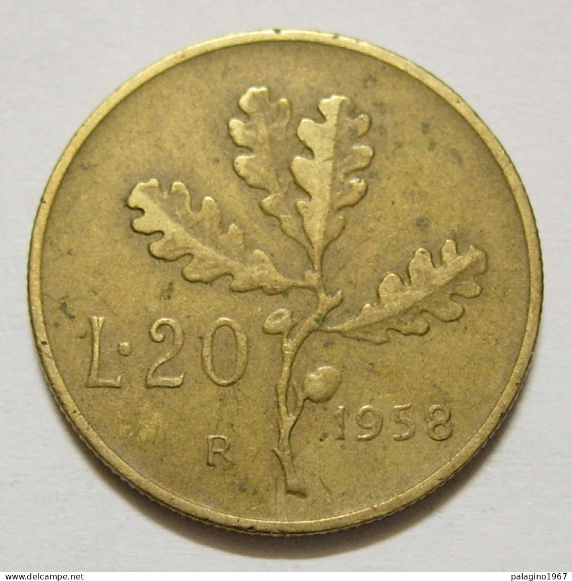 REPUBBLICA ITALIANA 20 Lire Ramo Di Quercia 1958 BB  - 20 Lire