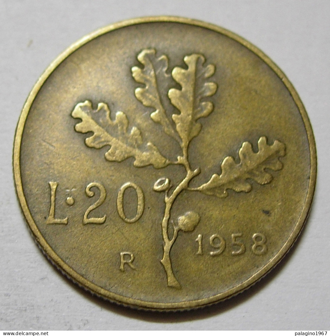 REPUBBLICA ITALIANA 20 Lire Ramo Di Quercia 1958 BB  - 20 Lire