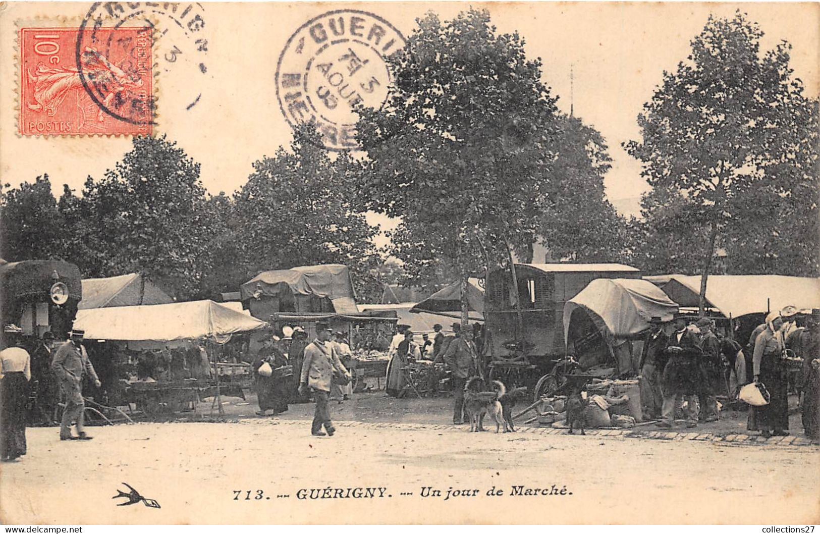 58-GUERIGNY-  UN JOUR DE MARCHE - Guerigny