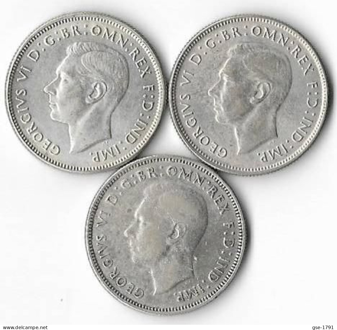 AUSTRALIE FLORIN  GEORGES VI  Lot De3  1945-1946-1947  Argent  TTB - Ohne Zuordnung