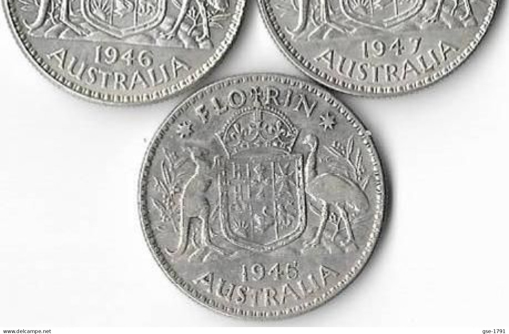 AUSTRALIE FLORIN  GEORGES VI  Lot De3  1945-1946-1947  Argent  TTB - Unclassified