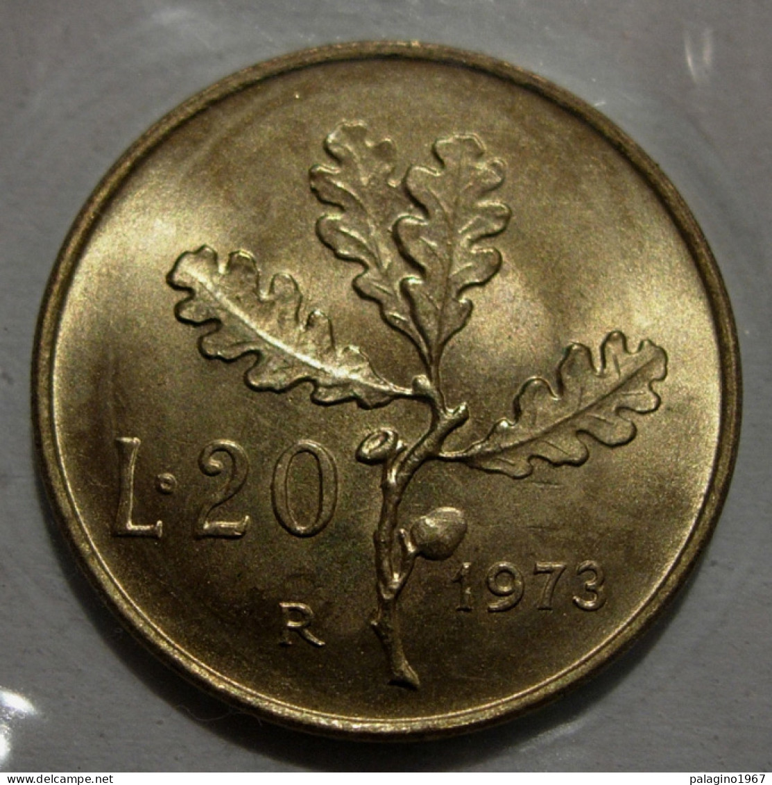 REPUBBLICA ITALIANA 20 Lire Ramo Di Quercia 1973 FDC  - 20 Liras