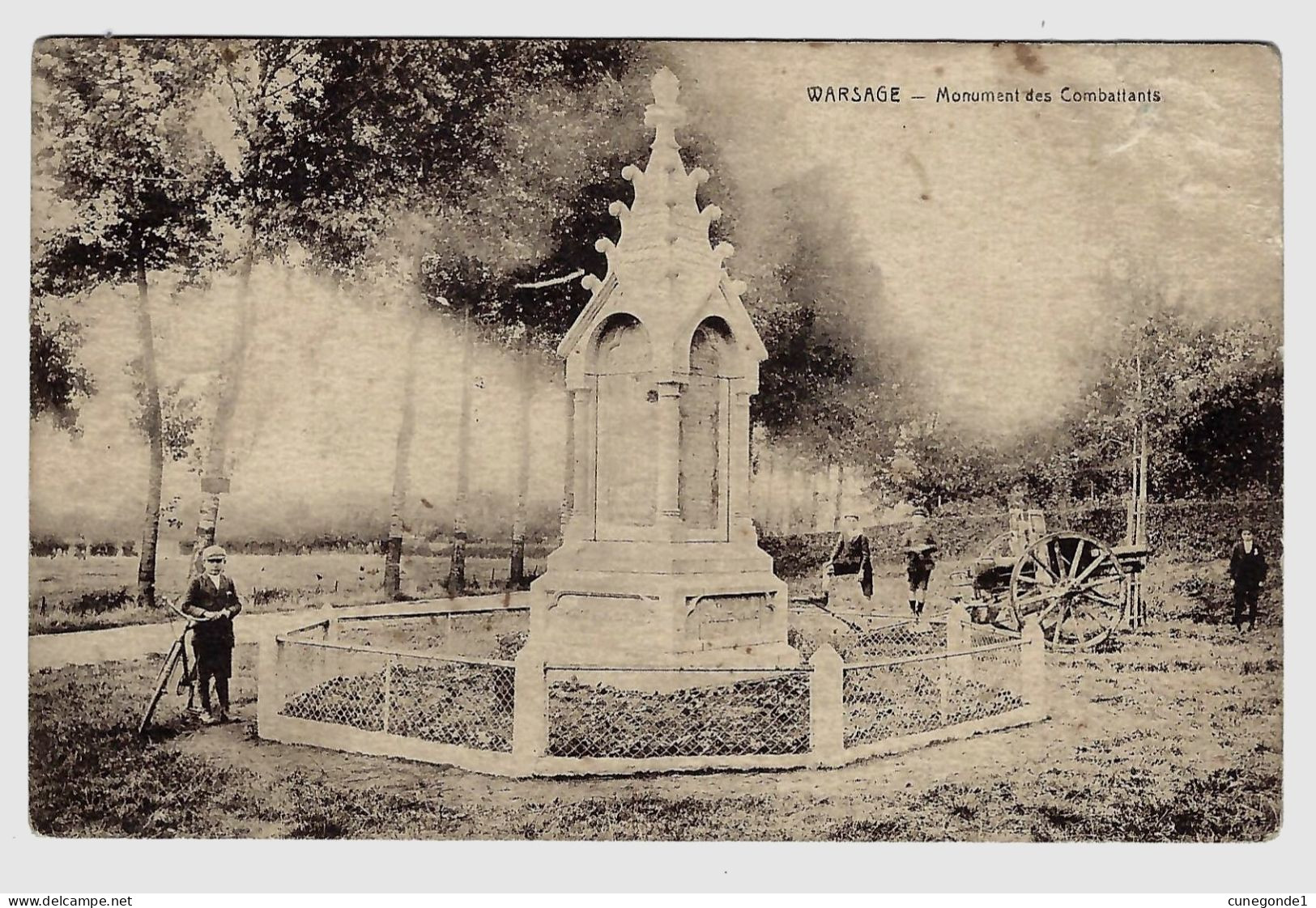 CPA WARSAGE : Monument Des Combattants - Animé - Circulé En 1925 - Desaix Bruxelles - 2 Scans - Dalhem