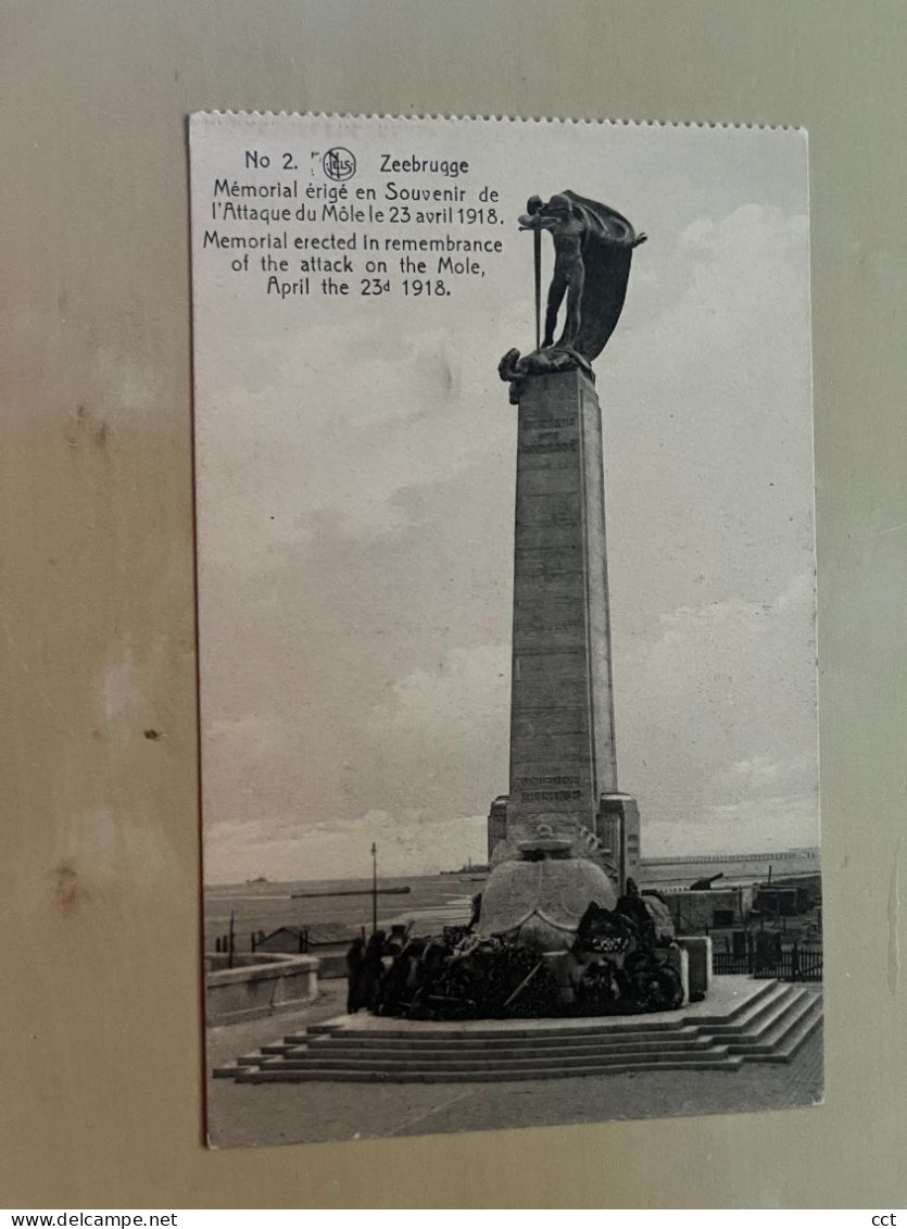 Zeebrugge   Mémorial érigé En Souvenir De L'Attaque Du Môle Le 23 Avril 1918 - Zeebrugge