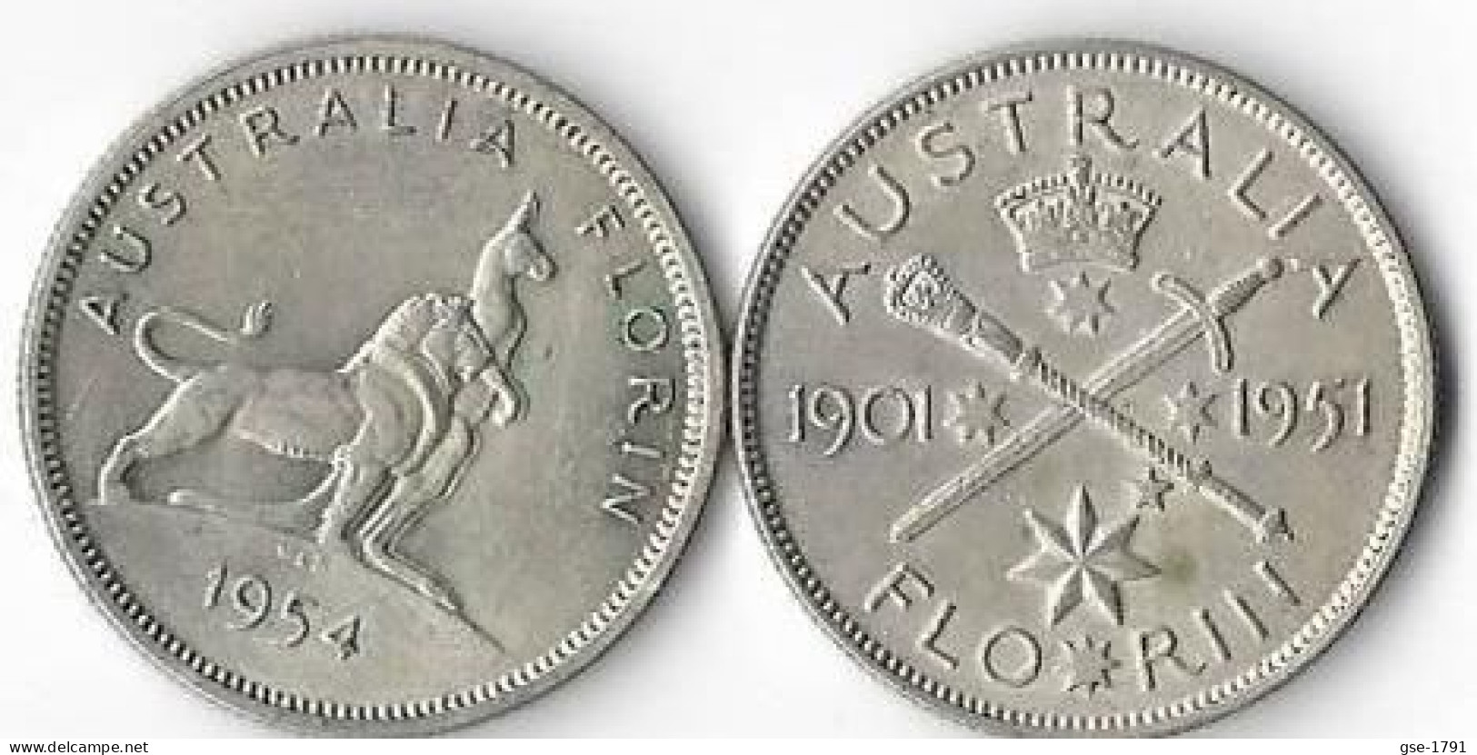 AUSTRALIE FLORIN  Commémoratives Georges VI & Elisabeth II  Argent  TTB - Non Classés