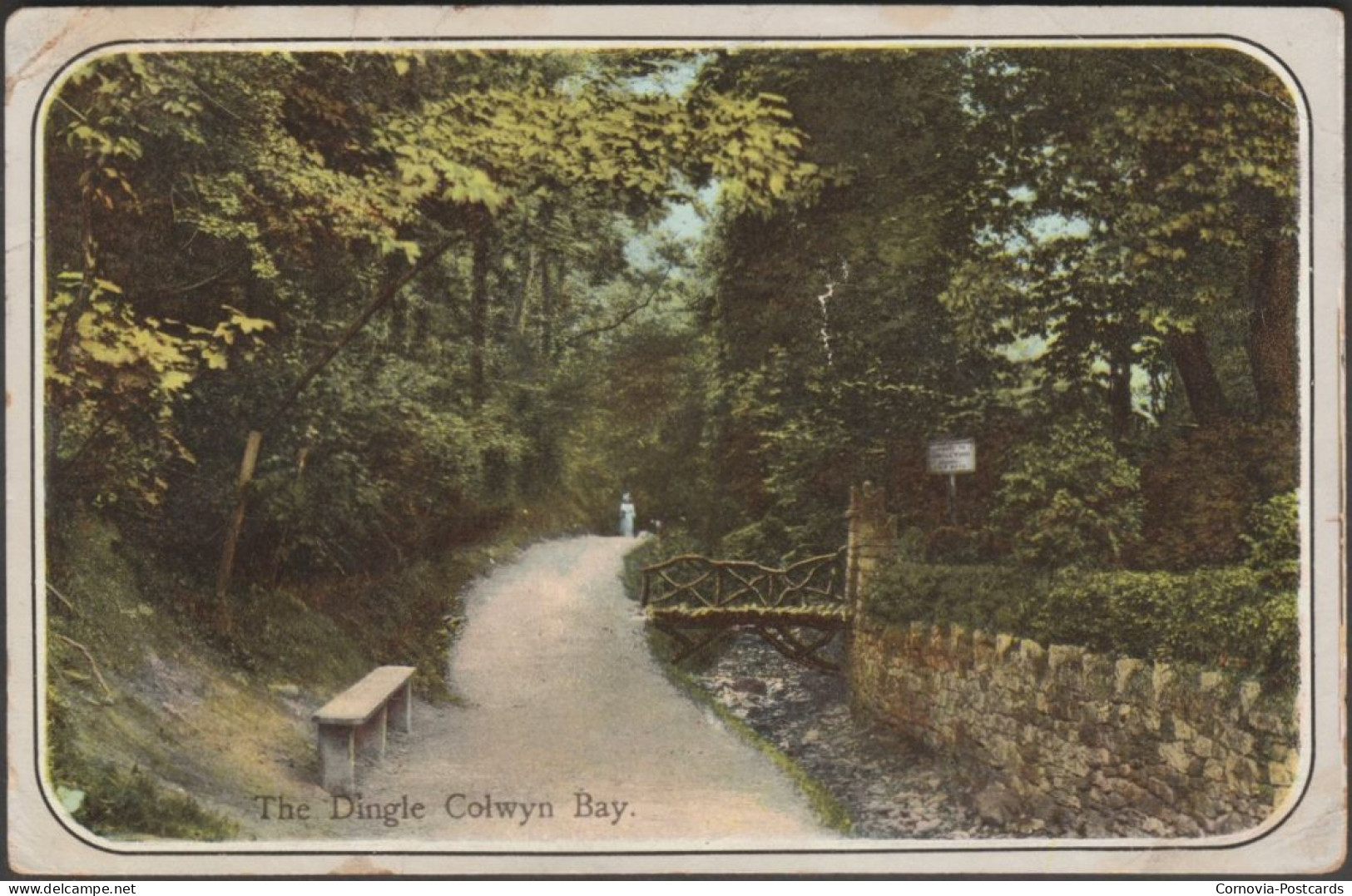 The Dingle, Colwyn Bay, Denbighshire, 1910 - Faulkner Postcard - Denbighshire