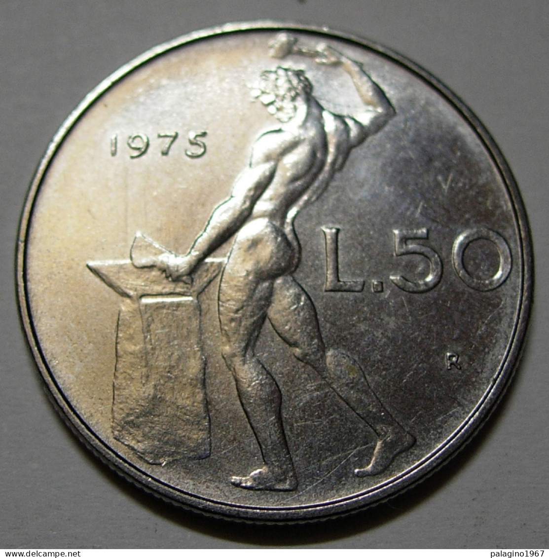 REPUBBLICA ITALIANA 50 Lire Vulcano 1° Tipo 1975 Cifra 5 Lunga SPL QFDC  - 50 Lire