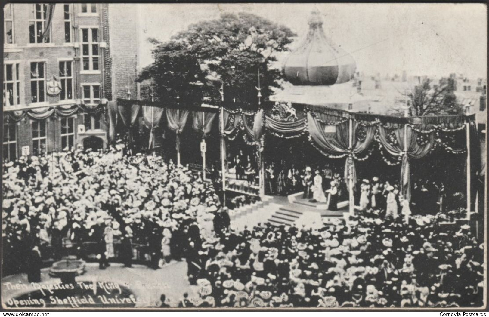 King And Queen Opening University Of Sheffield, Yorkshire, 1905 - Postcard - Sheffield