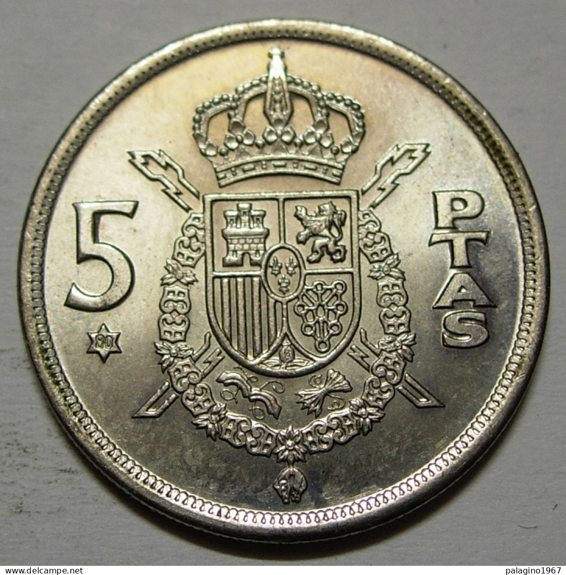 REGNO DI SPAGNA 5 Pesetas 1975 80 SPL QFDC  - 5 Pesetas