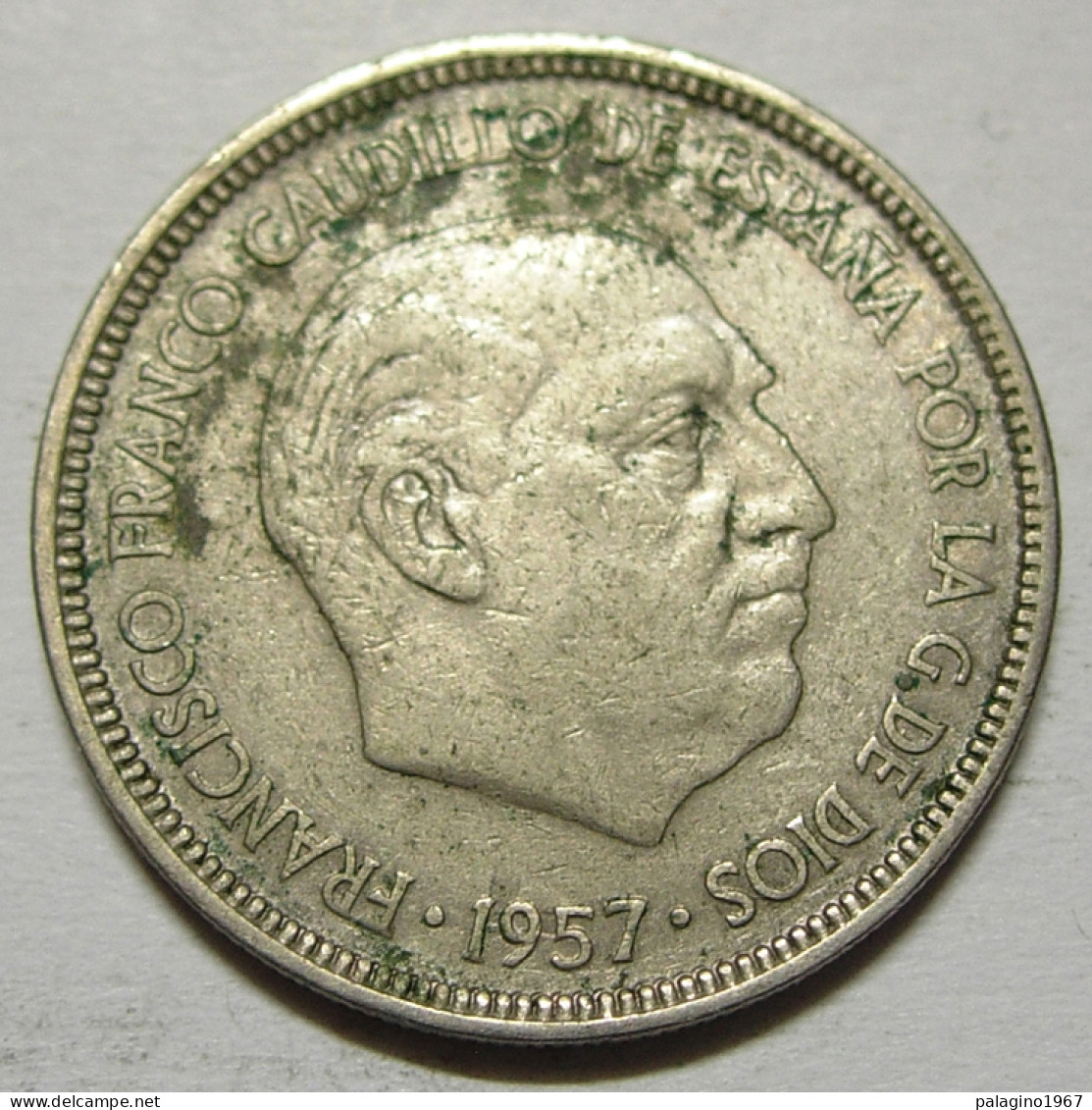 REGNO DI SPAGNA 5 Pesetas 1957 67 BB  - 5 Pesetas