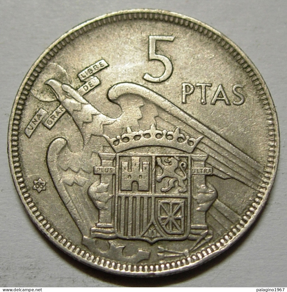 REGNO DI SPAGNA 5 Pesetas 1957 65 BB+ - 5 Pesetas