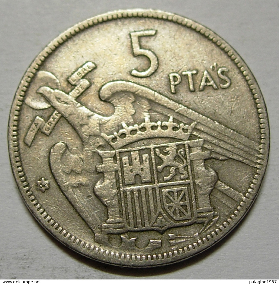 REGNO DI SPAGNA 5 Pesetas 1957 62 MB+  - 5 Pesetas