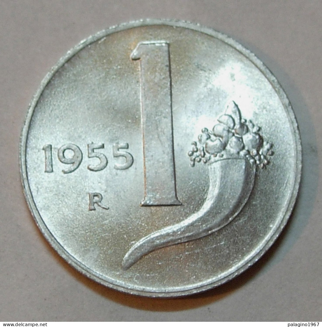 REPUBBLICA ITALIANA 1 Lira Cornucopia 1955 FDC  - 1 Lira