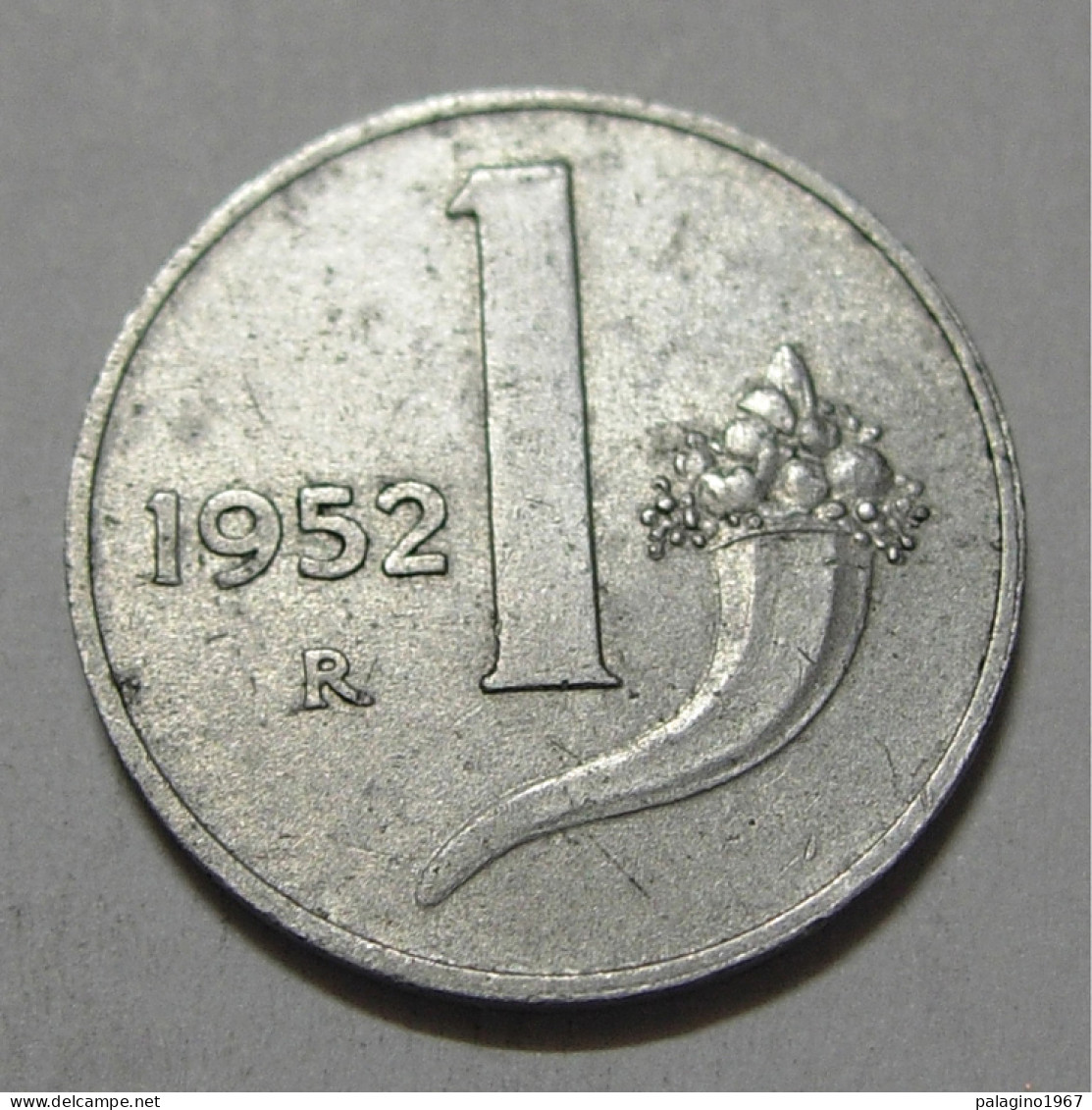 REPUBBLICA ITALIANA 1 Lira Cornucopia 1952 QBB  - 1 Lira