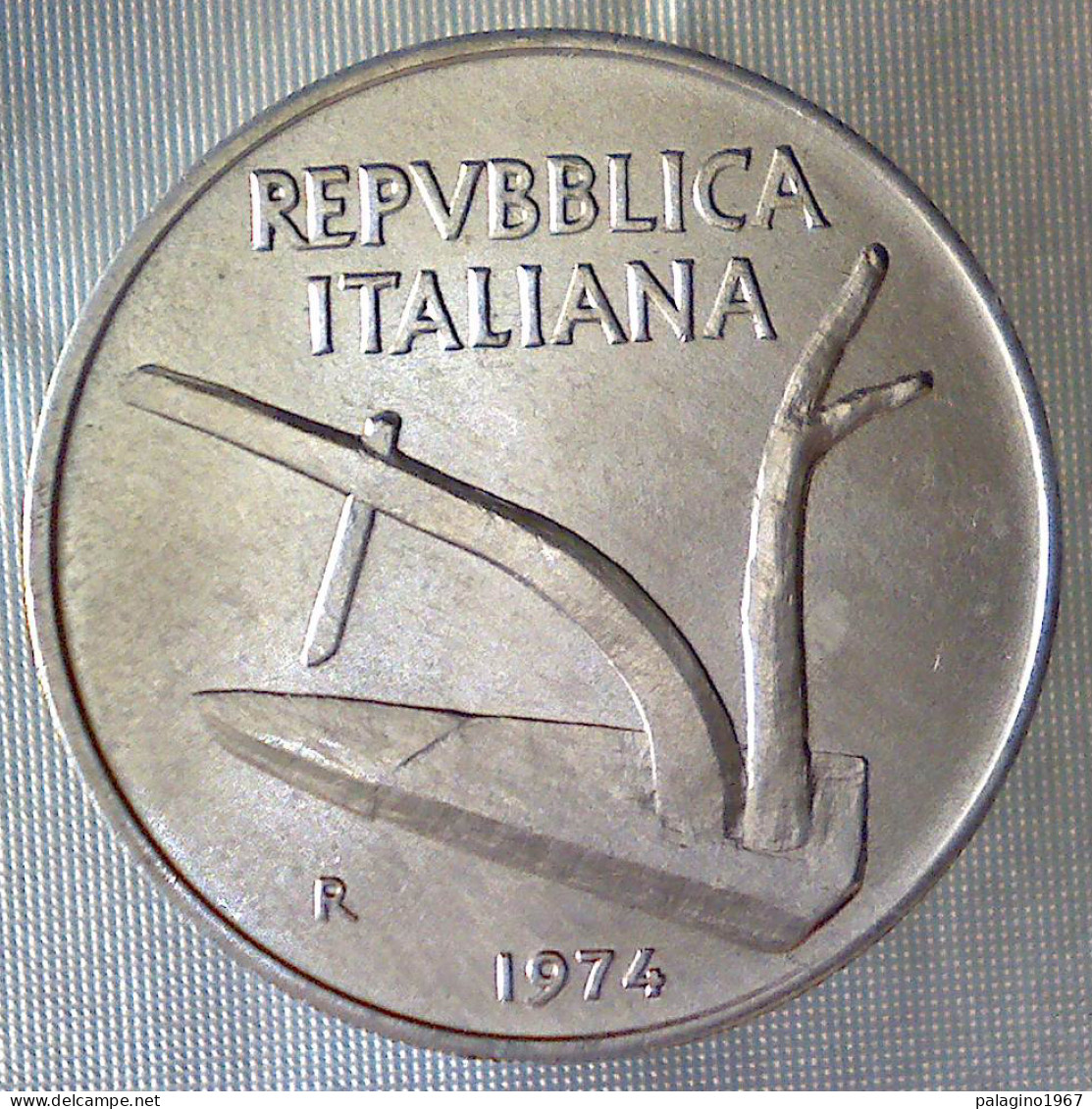 REPUBBLICA ITALIANA 10 Lire Spighe 1974 FDC  - 10 Lire