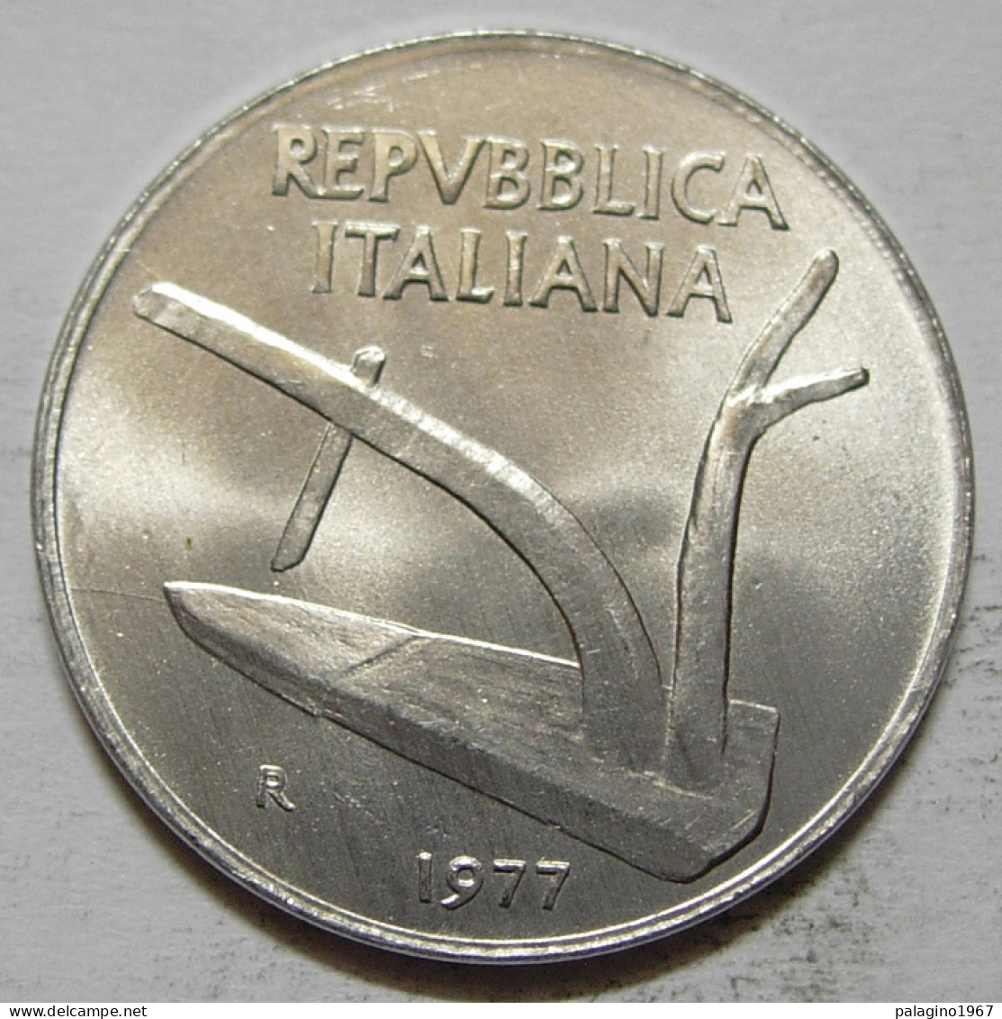 REPUBBLICA ITALIANA 10 Lire Spighe 1977 FDC  - 10 Liras