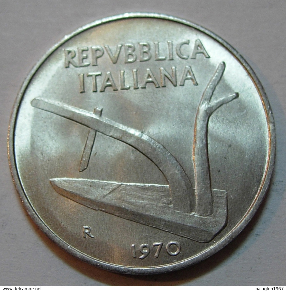 REPUBBLICA ITALIANA 10 Lire Spighe 1970 FDC  - 10 Lire