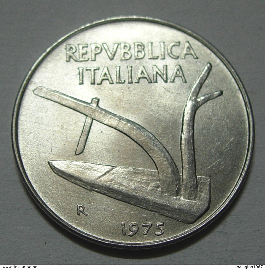REPUBBLICA ITALIANA 10 Lire Spighe 1975 FDC  - 10 Liras