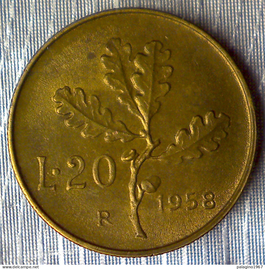 REPUBBLICA ITALIANA 20 Lire Ramo Di Quercia 1958 QFDC  - 20 Liras