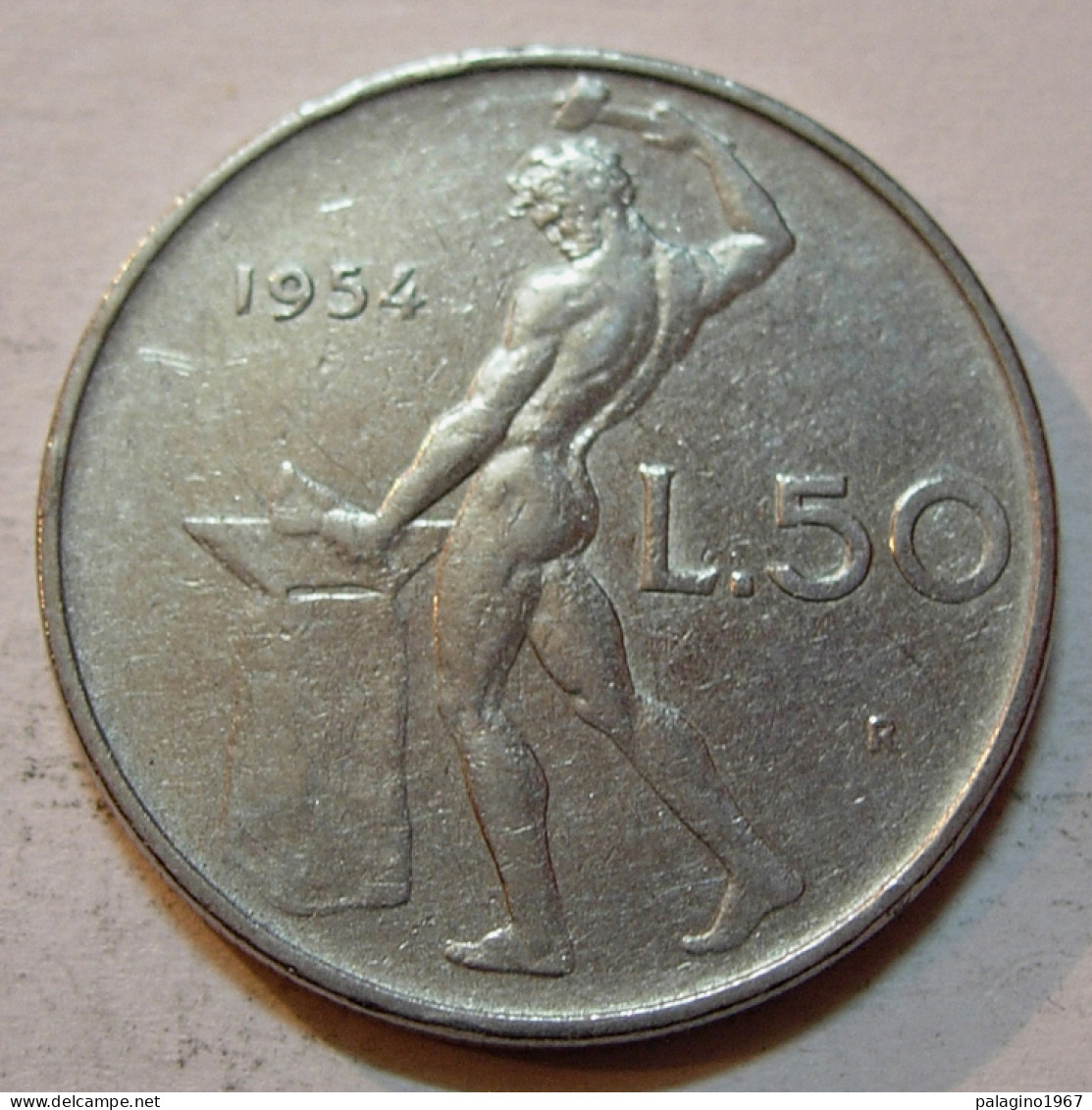 REPUBBLICA ITALIANA 50 Lire Vulcano 1° Tipo 1954 BB+  - 50 Liras