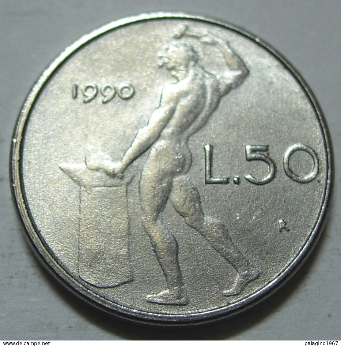 REPUBBLICA ITALIANA 50 Lire Vulcano 3° Tipo 1990 Orecchio Tondo Senza Rombo. QFDC  - 50 Lire