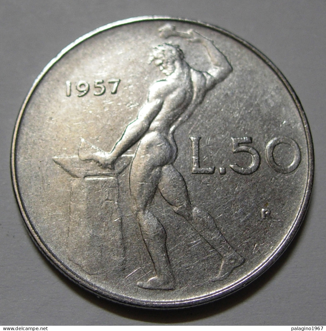 REPUBBLICA ITALIANA 50 Lire Vulcano 1° Tipo 1957 BB+  - 50 Lire