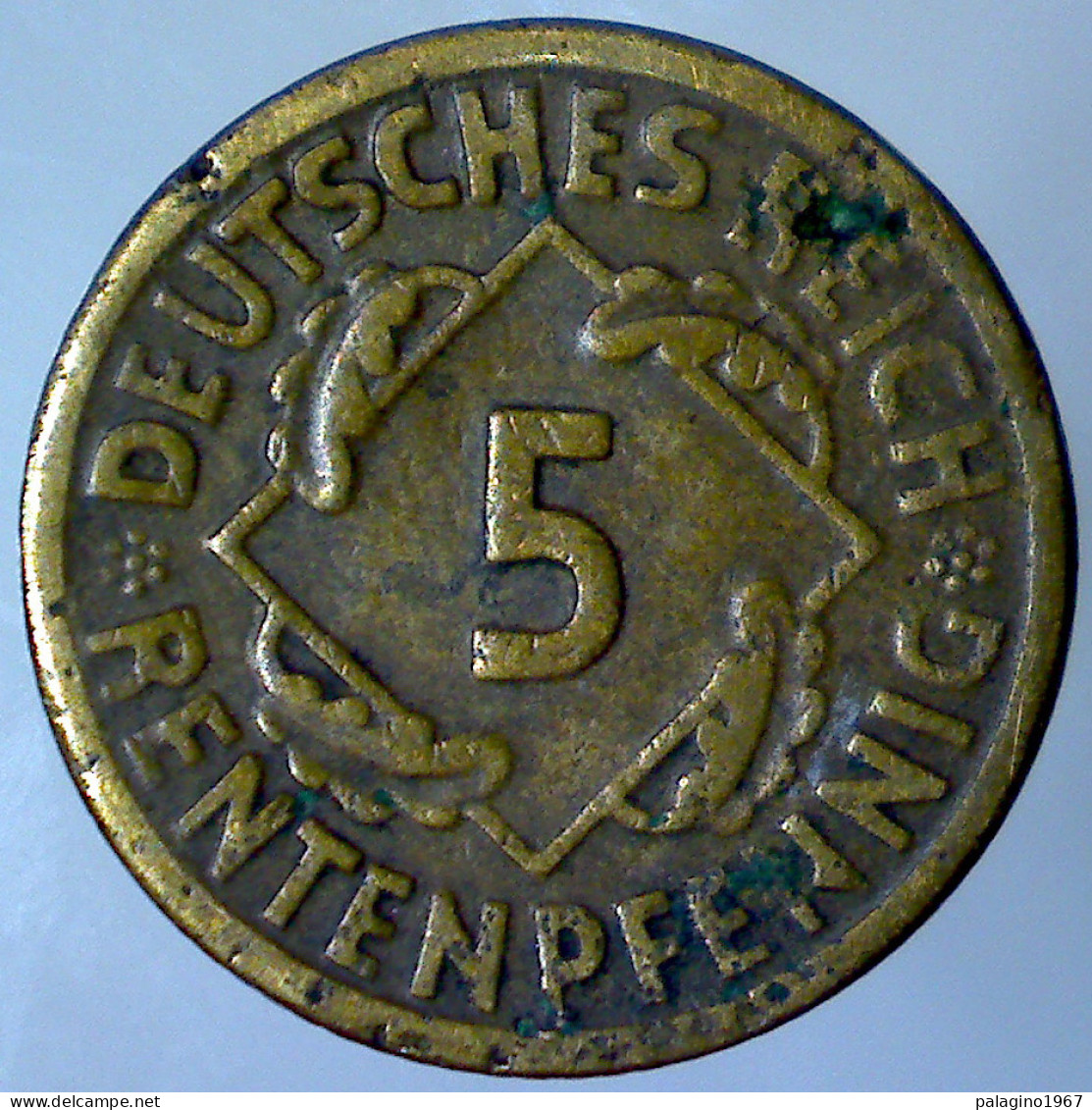 REPUBBLICA DI WEIMAR 5 Rentenpfennig 1924 A MB QBB  - 5 Renten- & 5 Reichspfennig