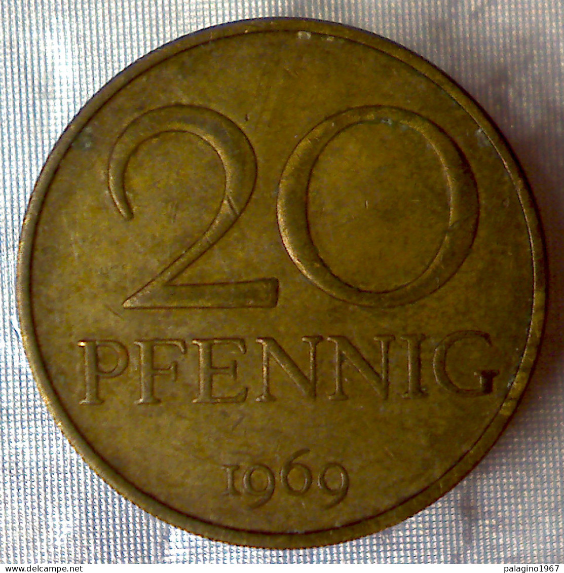 REPUBBLICA DEMOCRATICA TEDESCA 20 Pfennig 1969 BB+  - 20 Pfennig