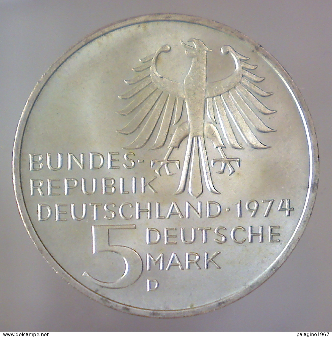 GERMANIA 5 Mark 250th Anniversary - Birth Of Immanuel Kant, Philosopher 1974 D QFDC  - 5 Mark