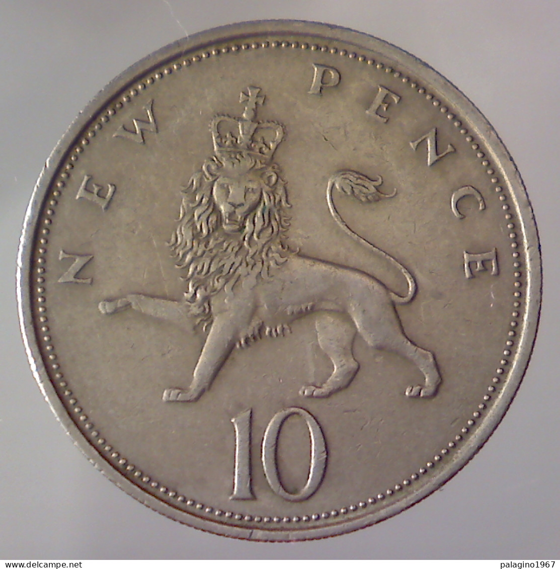 GRAN BRETAGNA 10 Pence 1971 BB+  - 10 Pence & 10 New Pence