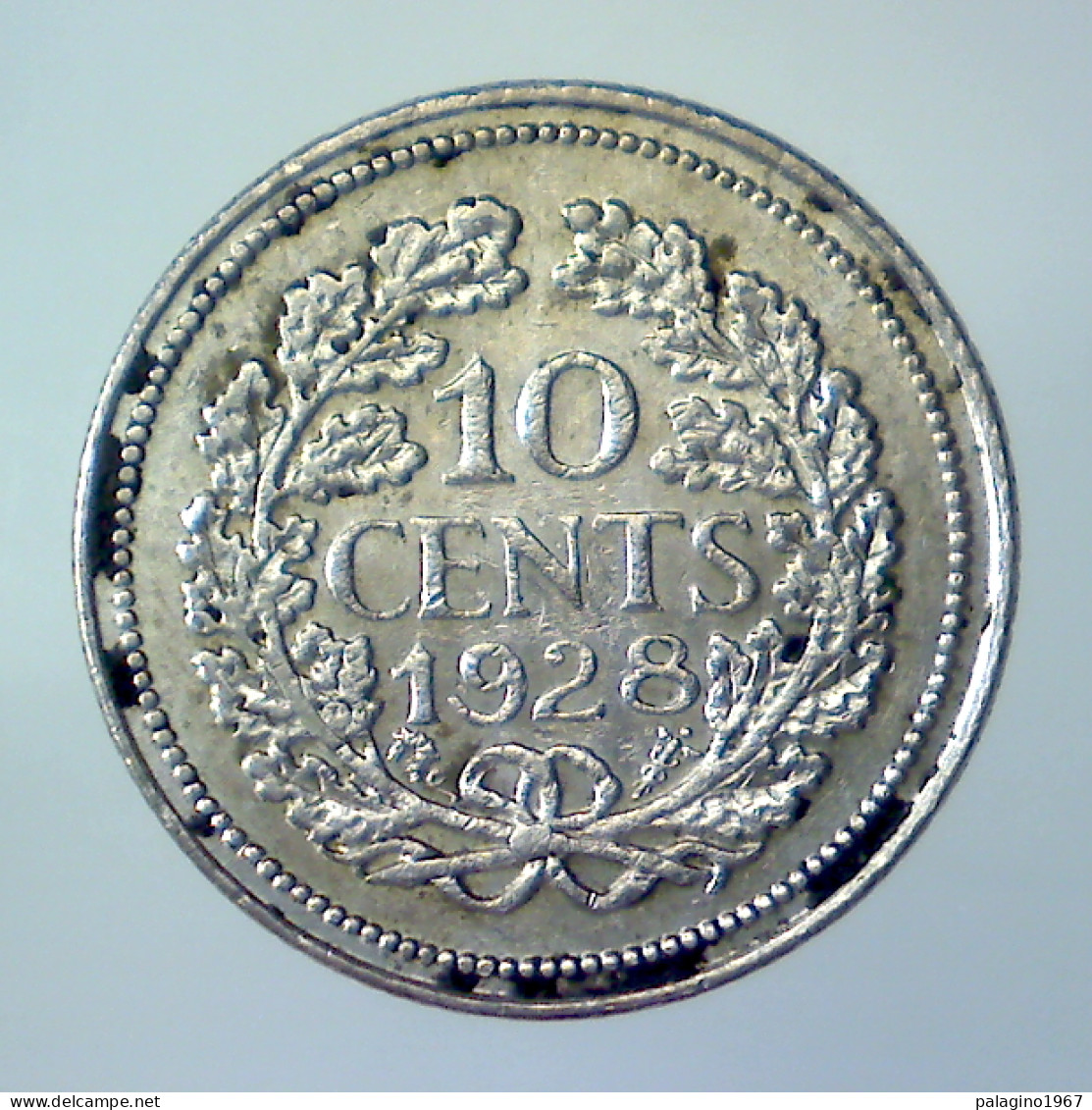 REGNO D'OLANDA 10 Cents 1928 BB+  - 10 Cent