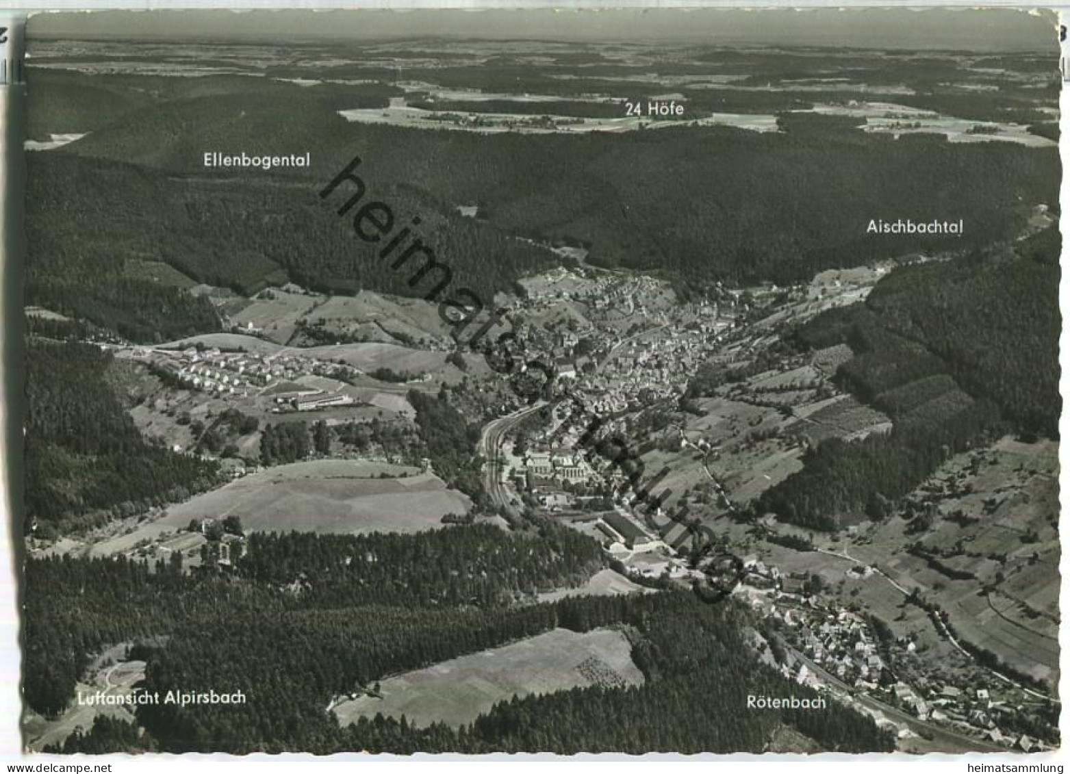Luftansicht Alpirsbach - Foto-Ansichtskarte - Verlag Theodor Bessler Alpirsbach - Alpirsbach