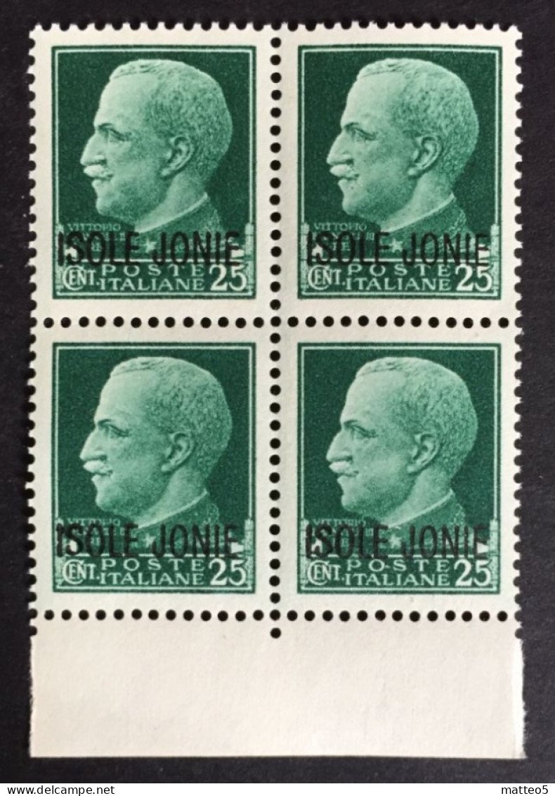 1941 - Italia - Occupazione Isole Jonie - Cent 25 Quartina - Nuovi - Ionische Inseln