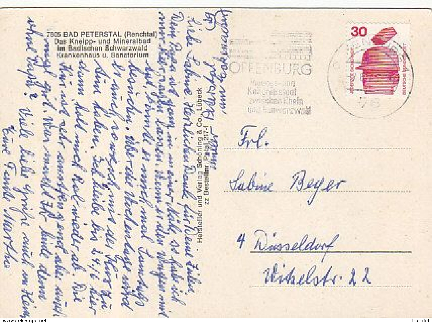 AK 157746 GERMANY - Bad Peterstal - Krankenhaus U. Sanatorium - Bad Peterstal-Griesbach