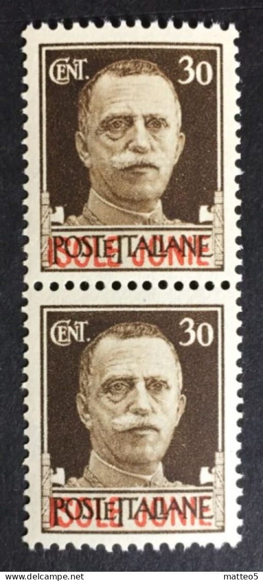 1941 - Italia - Occupazione Isole Jonie - Cent 30 - Coppia - Nuovi - Isole Ionie