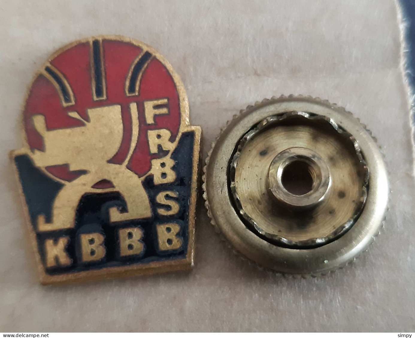 Belgium Basketball Federation FRBSB KBB Vintage Pin - Basketball