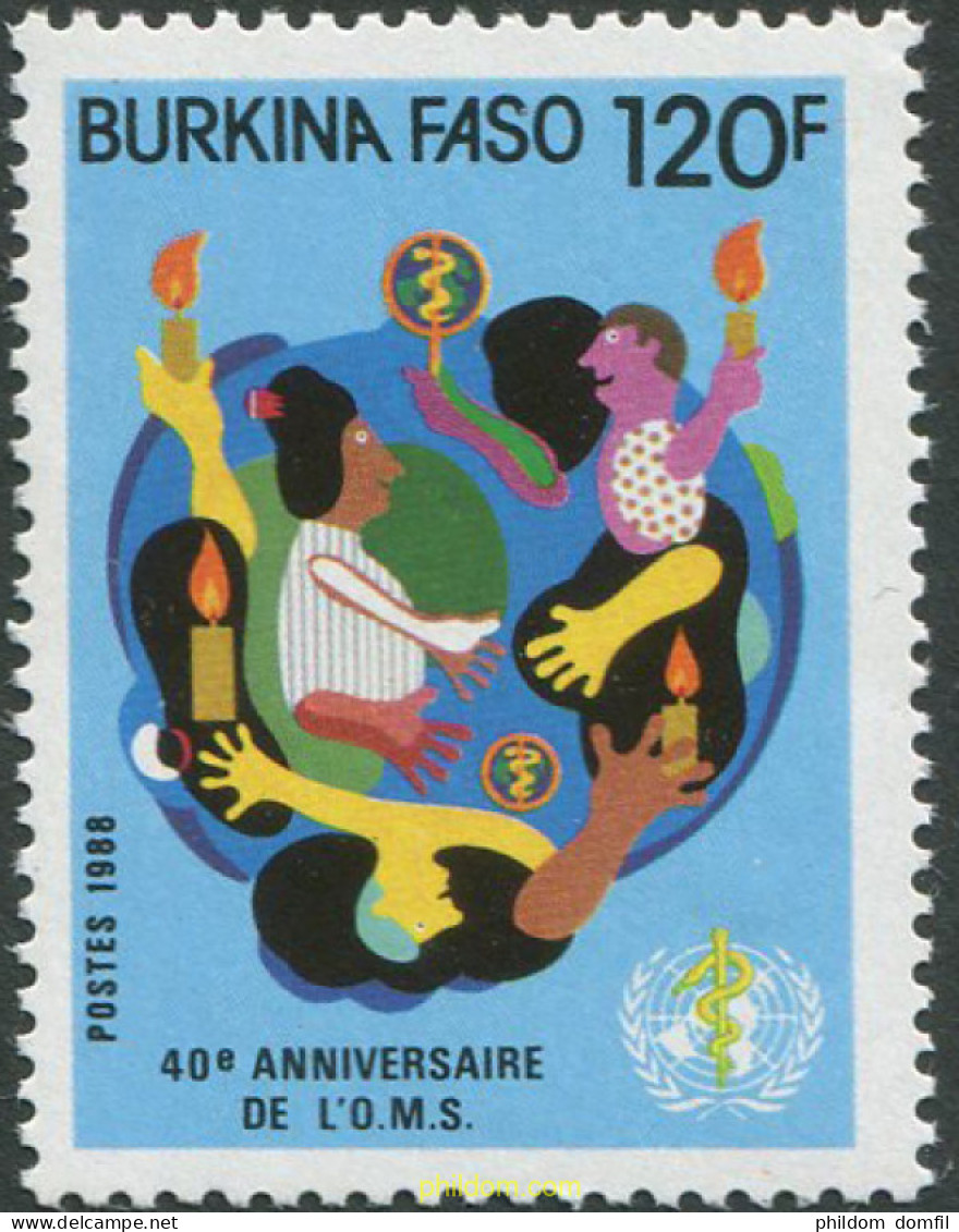632657 MNH BURKINA FASO 1988 40 ANIVERSARIO DE LA OMS - Burkina Faso (1984-...)