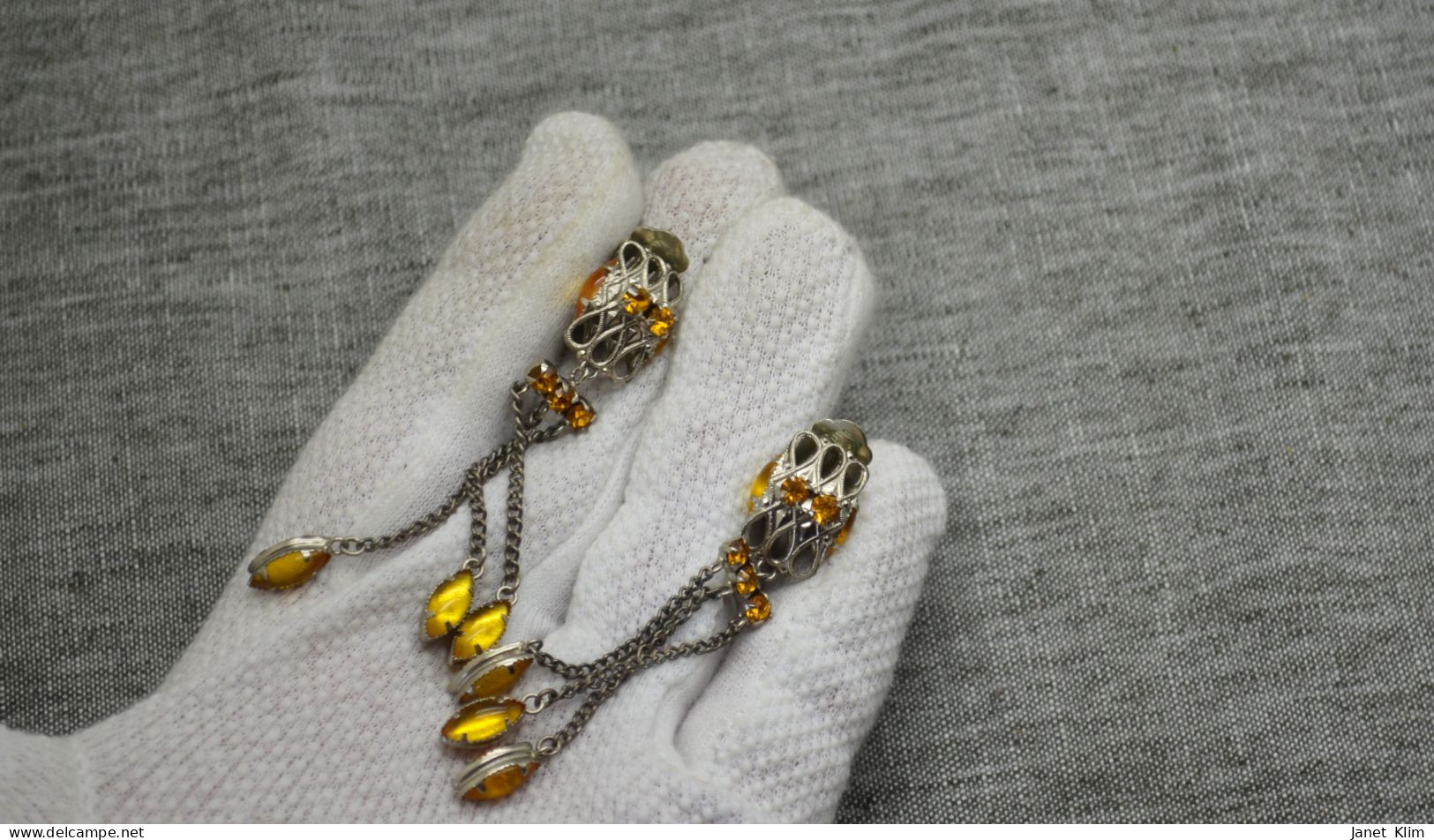 Beautiful Vintage Amber Earrings - Orecchini