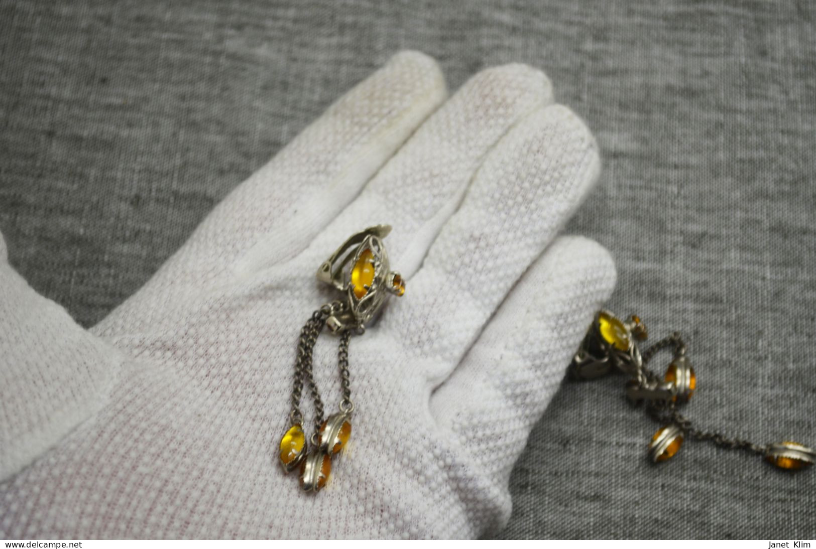 Beautiful Vintage Amber Earrings - Ohrringe