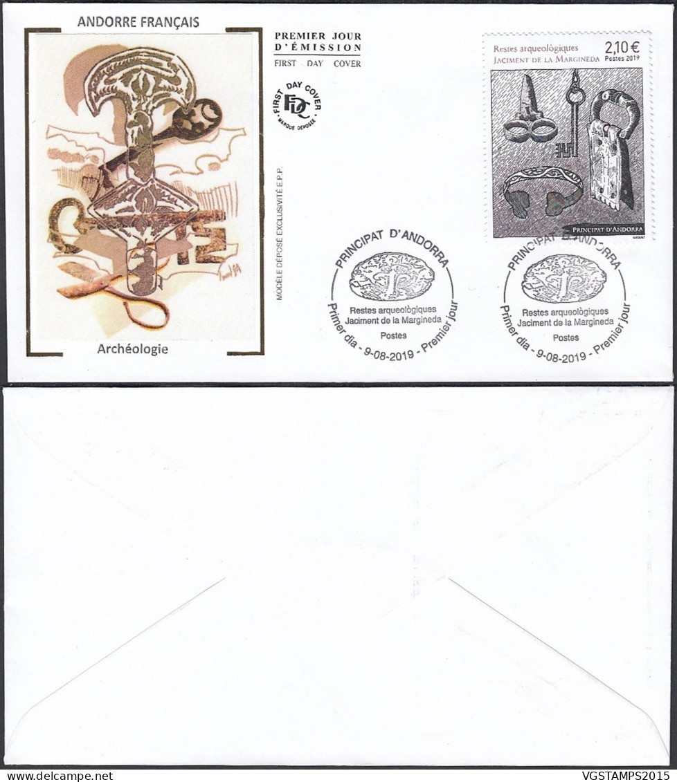 Andorre 2019- Andorre Française - FDC Imagé -Premier Jour D' Émission. Tirage Infime "Archéologie".... (EB) DC-11864 - Used Stamps