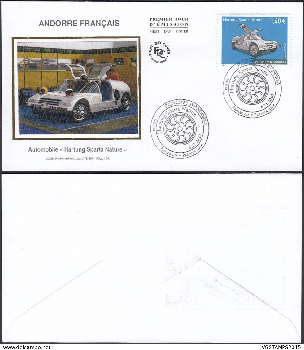 Andorre 2020- Andorre Française - FDC Imagé -Premier Jour D' Émission. Tirage Infime "Voiture".... (EB) DC-11865 - Used Stamps